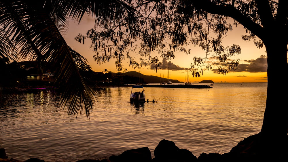 location voiture martinique couché de soleil
